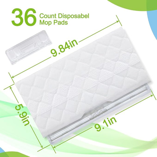 36 Pack Compatible with Shark Vacmop Replacement Pads, Disposable Hard Floor Vacuum and Mop Pad Refill for Shark Vacmop VM252, VM250, VM200