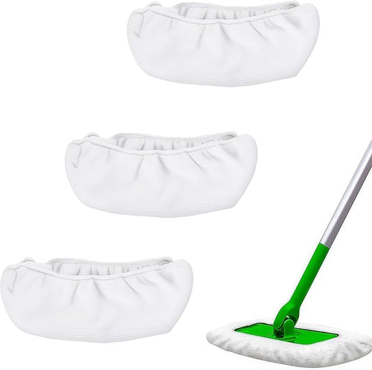 Mop Pad Refills for Swiffer Sweeper Mop - 3Pack Microfibre Mop Head Replacement Mop Pads for Swiffer Sweeper Mop Wet Dry Cleaning, Reusable and Washable
