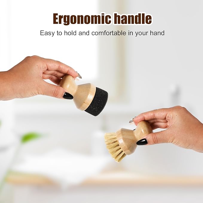 Cutting Board Oil Wax Applicator and 2pcs Scrub Brushes Set, Wood Oil Wax Applicator Sisal Fiber Cutting Board Cleaning Brush for Mineral Oil Board Wooden Worktops Utensil Care