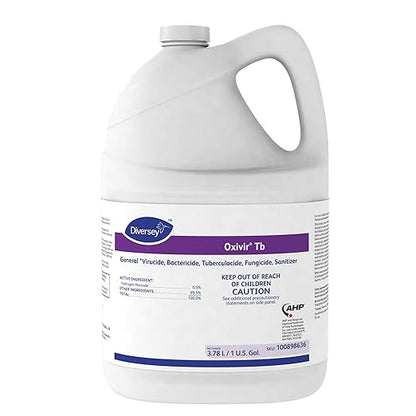 Oxivir Diversey 100898636 Tb One-Step Disinfectant Cleaner, Hospital Grade Accelerated Hydrogen Peroxide AHP, No Fragrance Added, Ready-to-Use Liquid, 1-Gallon
