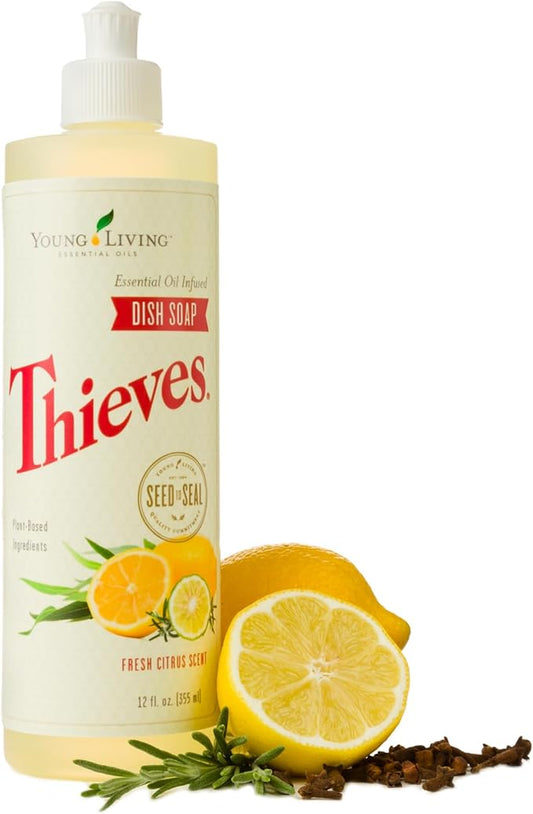 Young Living Thieves Dish Soap – Plant-Based, Essential Oil-Infused, Ultra-Concentrated, 12 fl oz