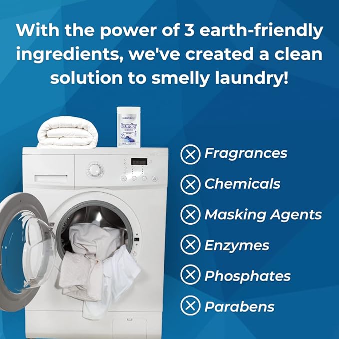 Laundry Additive Odor Remover, Powder, 30 Loads | Laundry Odor Eliminator for Strong Odors | Smoke Odor, Chemical Odors, Pet Odors & New Clothes Smell | Unscented and Non-Toxic