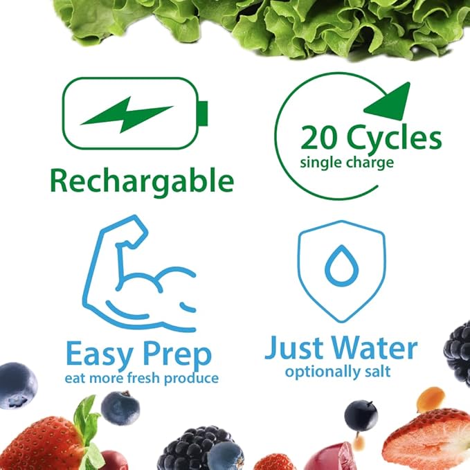 Fruit and Veggie Cleaner Device | Pesticide, Bacteria and Hormone Remover | Fruit Washer with Water | Vegetable and Produce Purifier