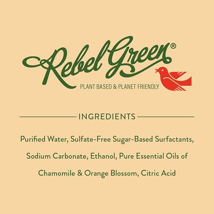 Rebel Green Natural All-Purpose Cleaning Spray - Essential Oil Multi-Surface Cleaner - Kid Safe, Pet Safe & Sustainable Cleaning Products -Orange & Chamomile - (16 Ounce Bottles, 2 Pack)