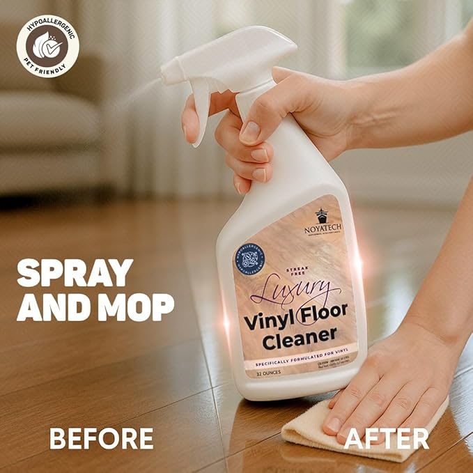 Luxury Vinyl Floor Cleaner – Residue-Free, Streak-Free Spray | Safe for Laminate, Hardwood & Tile | Pet & Family Safe | No Film or Harsh Chemicals