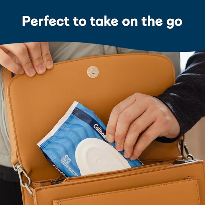 Cottonelle Fresh Care On-The-Go Flushable Wet Wipes, Adult Wet Wipes, 24 On-The-Go Pack, 14 Wipes Per Pack (336 Total Wipes), Packaging May Vary