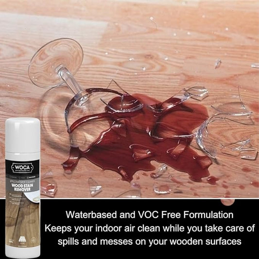 WOCA Denmark Wood Stain Remover for furniture, cabinets, floors and butcher block - 250ML.