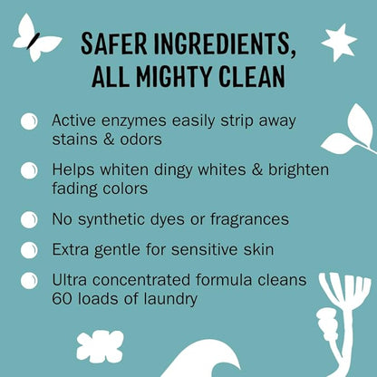 Molly's Suds Unscented Super Powder Detergent | Extra Strength Laundry Soap, Stain Fighting | Sensitive Skin | Simple, Effective Ingredients | 120 Loads Total (2 Pack)