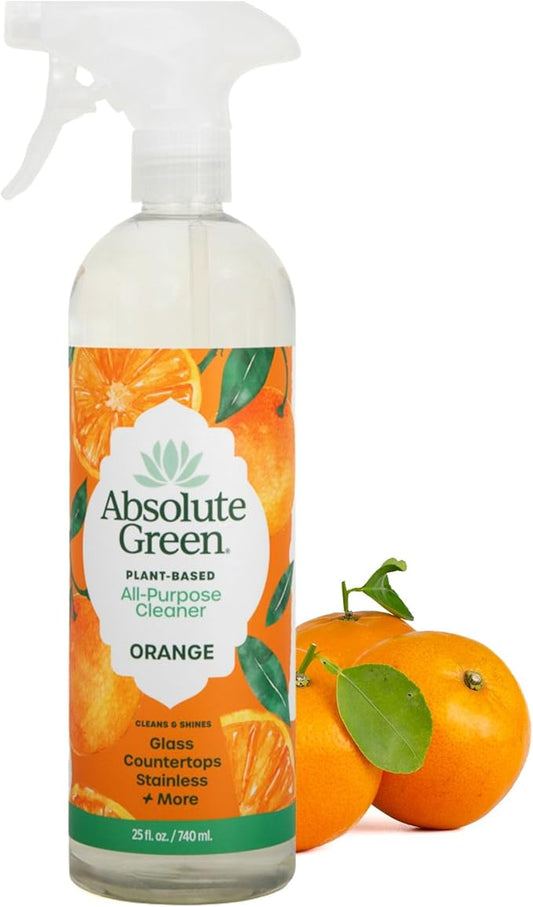 All Purpose Cleaner Spray, Non-Toxic, Kitchen, Bath, Countertop, Stainless, Safe around Kids + Pets, Natural Orange Scent, 25 oz (1 Pack)