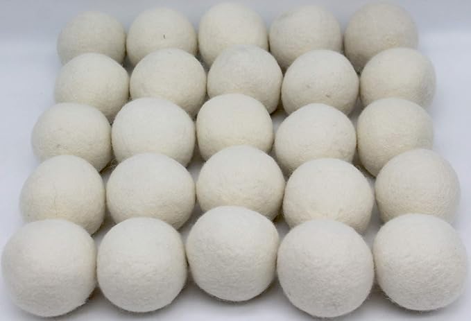 Wooland Wholesale Bulk Laundry XL Premium Wool Dryer Balls - 100% New Zealand Organic Wool Natural Fabric Softener for Sensitive Skin, Babies (75 Count)