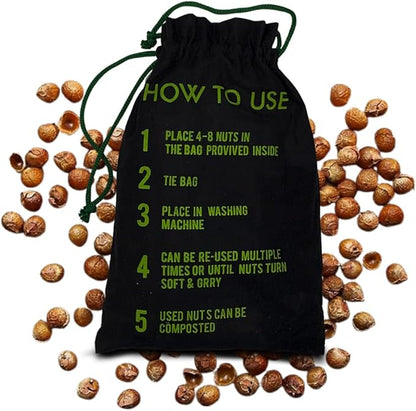 Organic Soap Nuts Deseeded 1.1lbs 180 Washes Eco-friendly SoapNuts Laundry Detergent Highly Effective, Hand-picked, Fragrances-free & natural fabric softener