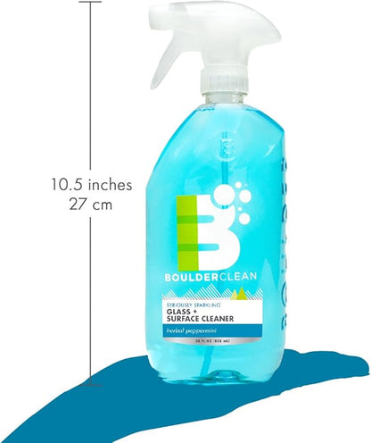Boulder Clean Glass + Surface Cleaner, Herbal Peppermint, 28 oz Bottle