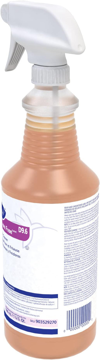 Diversey Suma 903529270 Foam Free Liquid Oven Cleaner and Degreaser D9.6, 12 x 32 oz./946 mL Spray Bottles (Pack of 12)
