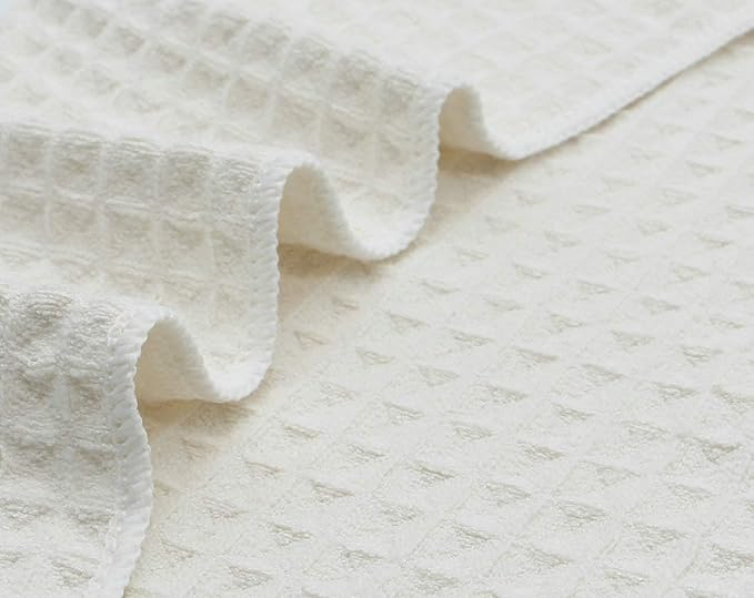Microfiber Kitchen Cleaning Cloth Thick Dish Rags Waffle Weave Washcloths Dish Cloths Ultra Absorbent Odor Free 12inch X 12inch 6 Pack Beige