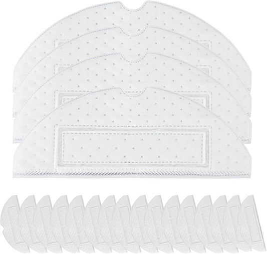 Disposable Mop Pads, 20pcs Wet Mop Pads, Fast Water Absorption, Easy Install, Compatible with Xiaomi Roborock S7, S7+, T7s, T7 Splus