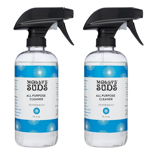 Molly's Suds All Purpose Cleaner | Multi Surface Household Spray (Powerful, Versatile) | Clean, Simple Ingredients | Peppermint, 16 oz (2 Pack)