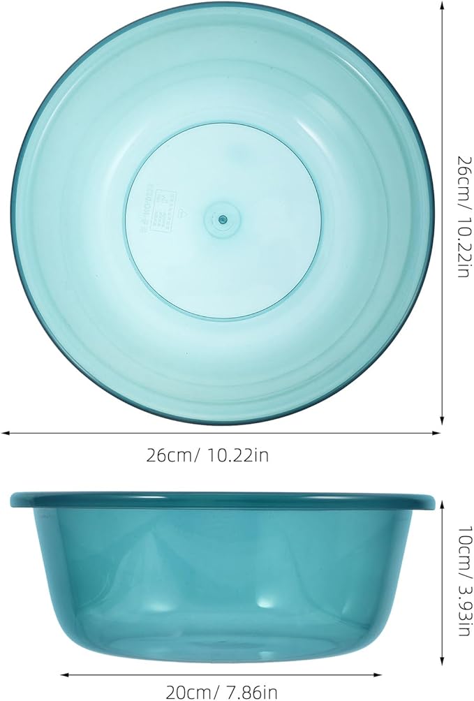 Round Plastic Wash Basin: 2pcs Stackable Camping Dishpan Vegetable Fruit Dish Tub Foot Soak Tub Laundry Hand Wash Bucket Dish Pans for Washing Storage Cleaning Supplies