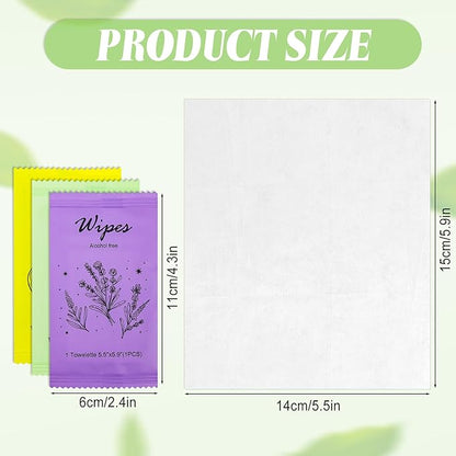 Individual Hand Wipes Wet Wipes Travel Size,Wet Wipes Individually Wrapped Bulk Cleansing Travel Size Wipes for Wedding Travel Restaurant Barbecue -300
