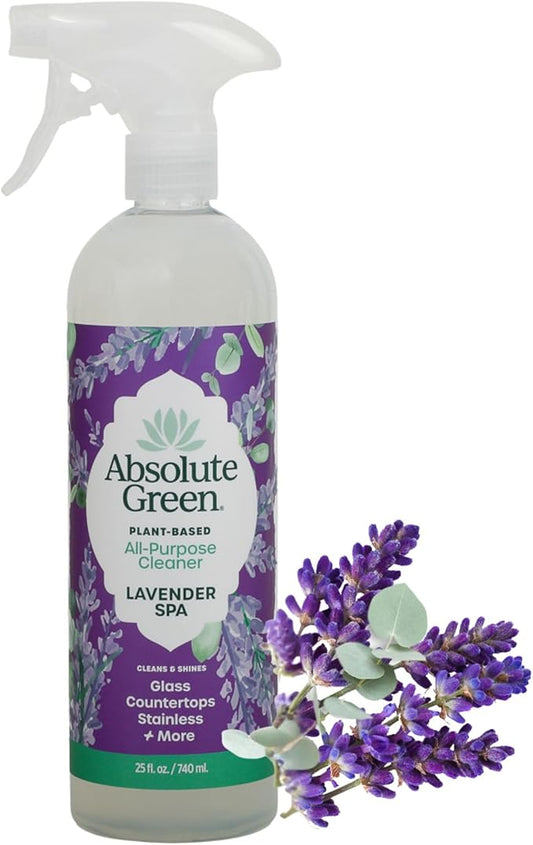 All Purpose Cleaner Spray, Non-Toxic, Kitchen, Bathroom, Countertop, Glass, Stainless, Safe around Kids and Pets, Natural Lavender Spa Scent, 25 oz (1 Pack)