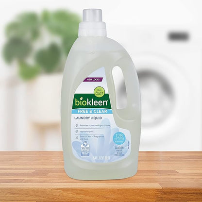 biokleen, Laundry Liquid, Free & Clear, 64 oz
