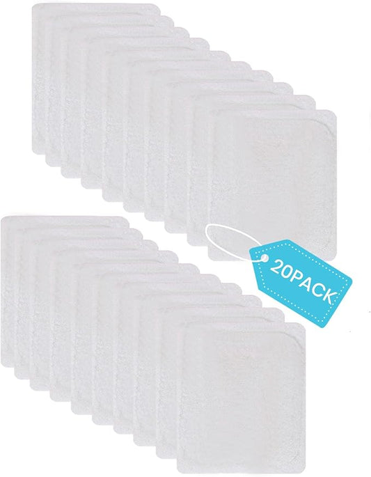 20 Pack Reusable Pads Compatible with Baseboard Cleaner Tool,Spone Mop Refills for Microfiber Cleaning