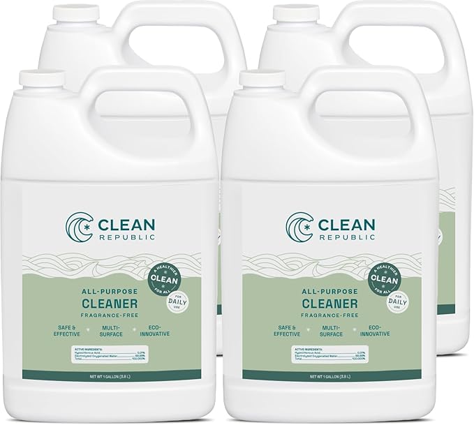 All-Purpose Cleaner, Daily Use Cleaner for Kitchens, Bathrooms, and More, 1 Gallon Bottle, 4-Pack