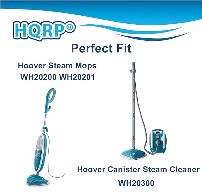 HQRP 2-Pack Microfiber Steam Mop Pads Replacement for Hoover Part WH01000 Compatible with Hoover WH20200 WH20201 Steam Mops, WH20300 Canister Steam Cleaner Steamer
