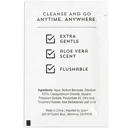 BLUE PANDA 100 Pack Wet Travel Butt Wipes, Flushable Wipes Individually Wrapped for Adults (Aloe Vera Scented), Pink - Purse Essentials