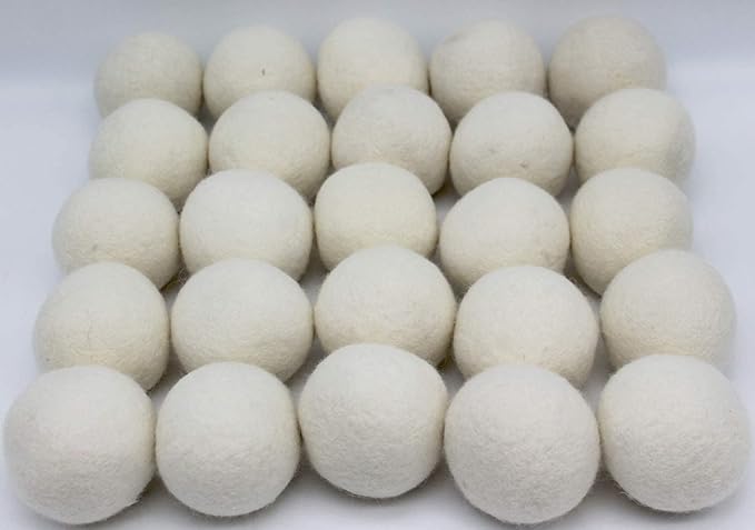 Wooland Wholesale Bulk Laundry XL Premium Wool Dryer Balls-100% New Zealand Organic Wool Natural Fabric Softener for Sensitive Skin, Babies (400 Count)