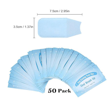 Mint-Flavored Oral Finger Wipes Teeth whitening Wipes Oral Cleaning Wipe (100 Pcs)