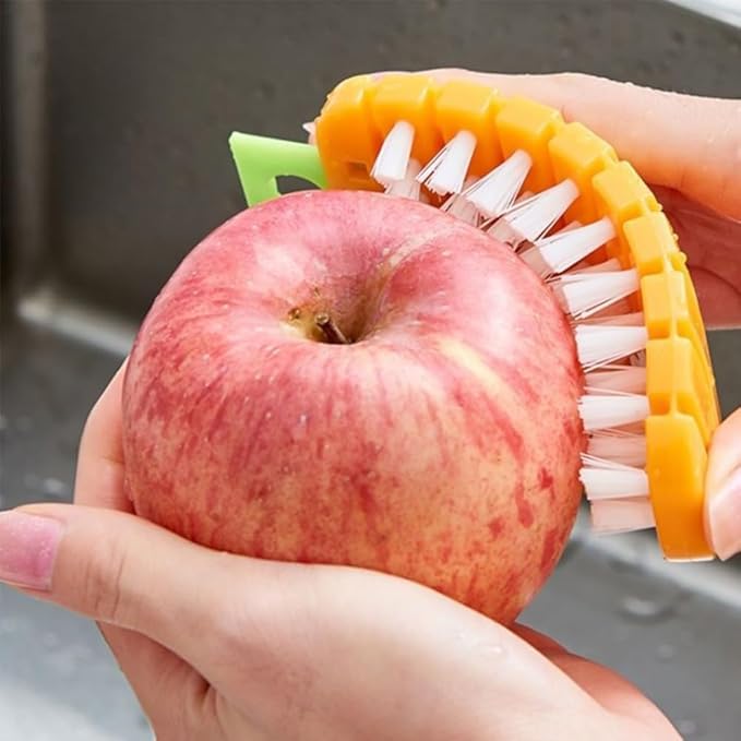 4 Pack Vegetable Brush, Fruit Brush Set, Multiple Segments are Bendable Fruit Vegetable Cleaning Brush, Fruit Peeler, for All Kinds Fruits Vegetables
