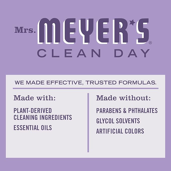MRS. MEYER'S CLEAN DAY Multi-Surface Everyday Cleaner, Lilac Scent, 16 Ounce Bottle (Pack of 3)