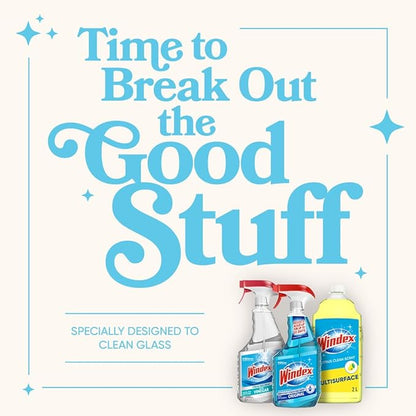 Windex Refill Multipurpose Cleaner Disinfectant Spray, Bottle Made from 100% Recycled Plastic, Surface Cleaning Spray, Citrus Fresh Scent, 32 Fl Oz