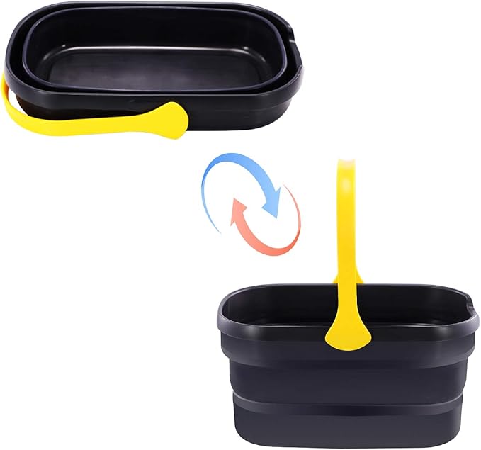 Yocada Collapsible Plastic Bucket Mop Bucket 10L (2.6Gallon) Cleaning Washing Basket for Sponge&Flat&Cotton Mop Cleaning Washing