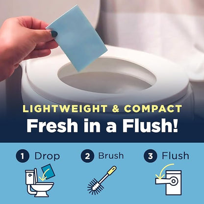 Nature Clean Natural Toilet Bowl Cleaners Strips 3 x 36 count, Plastic-Free Packaging, Refresh Toilets & Bathroom. No Splash.