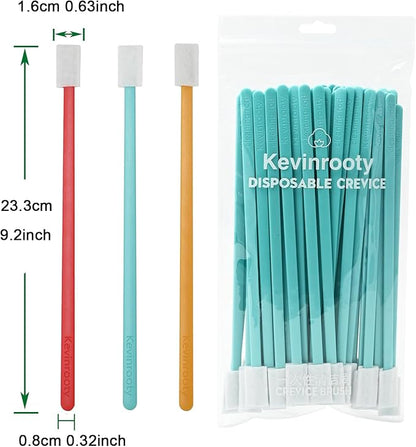 100PCS Disposable Crevice Cleaning Brush Tool kit, Disposable Toilet Brush, Disposable Toilet seat Cleaner Tool (Blue)