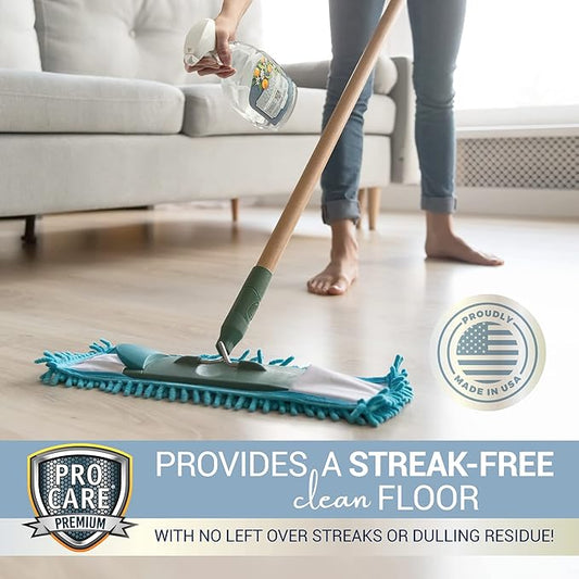 Citrus Floor Cleaner (Made in USA) | Tile, Stone, Laminate, Vinyl & Natural Wood Floor Cleaner for Mopping, Floor Cleaning Solution with Citrus Aroma - 32oz / 0.95L Spray Bottle