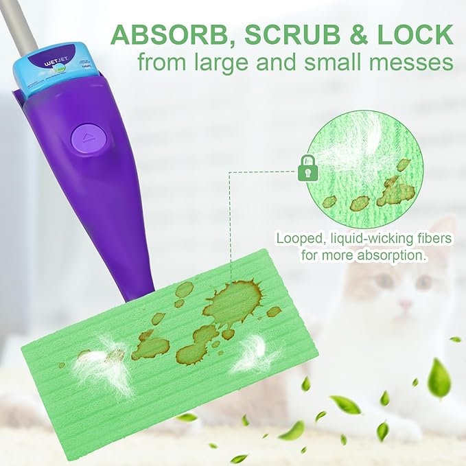 20 Pack Microfiber Mop Refill Pad Compatible with Swiffer WetJet Mop for Floor Cleaning, Semi-Disposable Eco-Friendly Replacement Mop Pads Machine Washable (10 PCS Blue + 10 PCS Green)