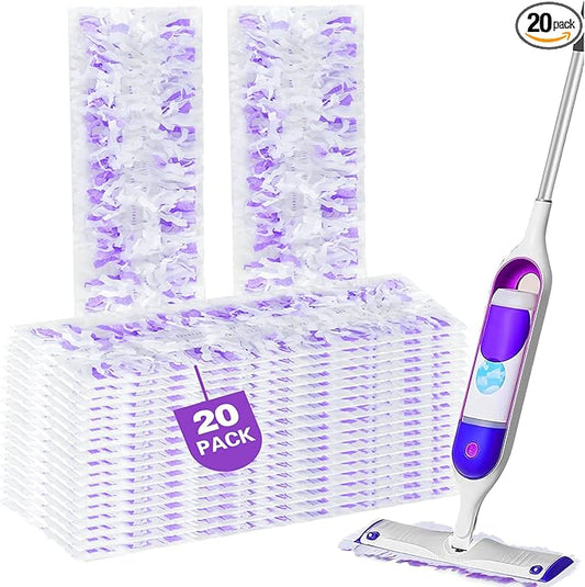 20 Count Power Mop Pads Refills for Swiffer PowerMop Multi-Surface Mopping Pad Disposable Replacement Mop Refill Pads Compatible with Swiffer PowerMop,Safe on All Finished Floors.