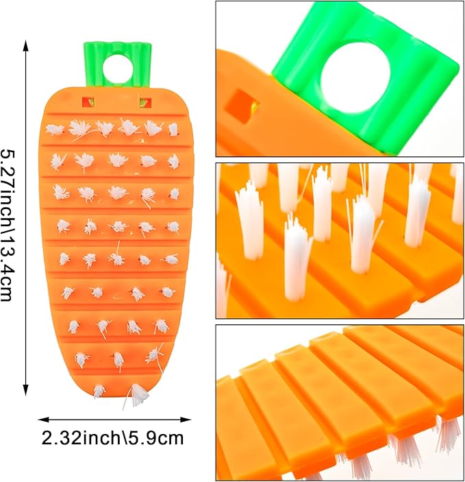 4 Pack Vegetable Brush, Fruit Brush Set, Multiple Segments are Bendable Fruit Vegetable Cleaning Brush, Fruit Peeler, for All Kinds Fruits Vegetables