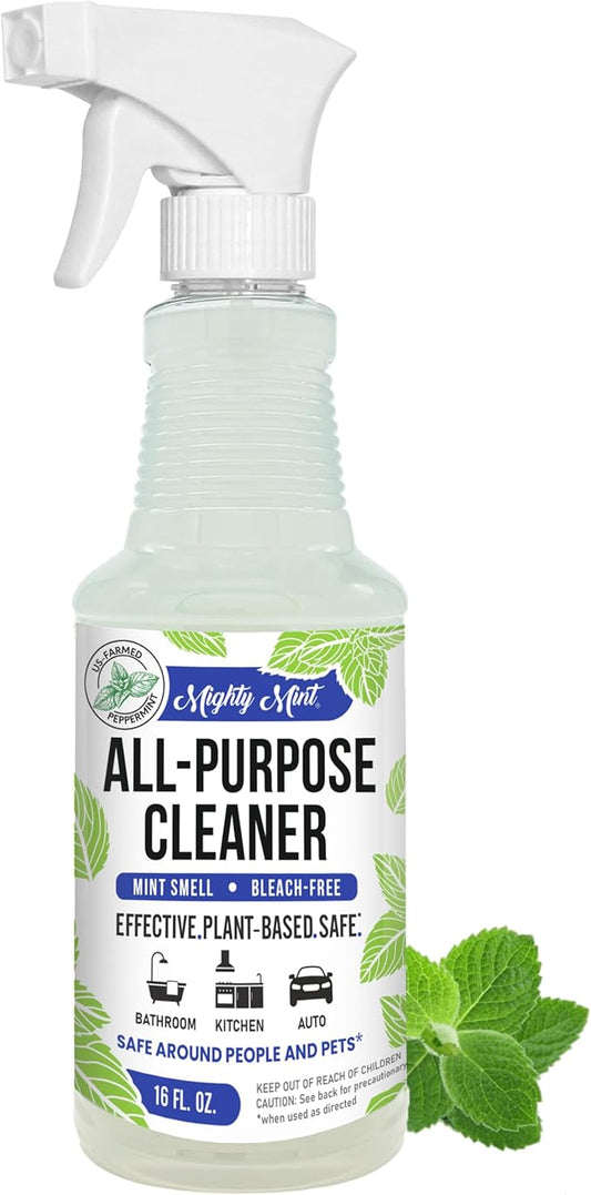 Mighty Mint All-Purpose Cleaner, Non-Toxic Spray for Home, Kitchen, Bathroom, Natural Peppermint Scent, 16oz