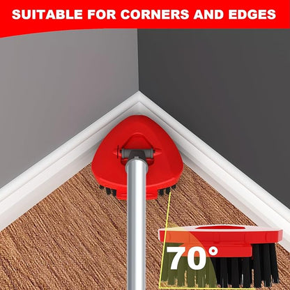 2 Pack Upgrade Scrub Brush Replacement Head Compatible with O Cedar RinseClean 2-Tank Spin Mop, Mop Replace Head Scrubber Brush,Floor Cleaning Brush More Layers of Bristles for Bathroom,Tile, Kitchen
