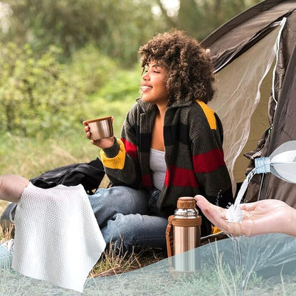 LOVEINUSA 360PCS Compressed Towels, Bulk Disposable Towels for Face Portable Washcloths for Travel Expandable Wipes Tablets Survival Gear and Supplies for Outdoors Camping Hiking Hotel