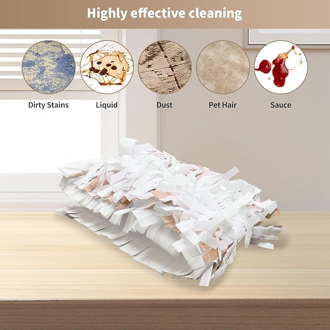 18 Pack Disposable Mopping Pads Refills for Swiffer PowerMop Wood Mops, Spray Clean Pads Wet Pads Refill Replacement for Wood Floor Cleaning（Brown Without Handle）