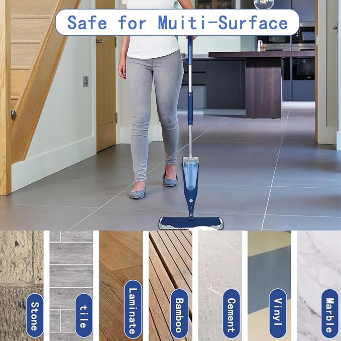 MZY LLC 6 Pack Microfiber Dusting Pad for Bona Family of Mops, 18 Inch Washable & Reusable Dust Pads for Multi-Surface Floors, Easy to Remove Dust, Pet Hair, and Dirt Fit for Bona Mop