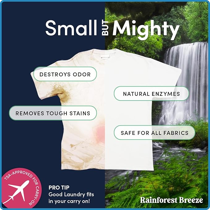 Detergent Sheets - Rainforest Breeze Scented (60 Loads) - Eco-Friendly Laundry Detergent Sheets, Hypoallergenic, No Plastic Jugs or Waste - Based in the USA