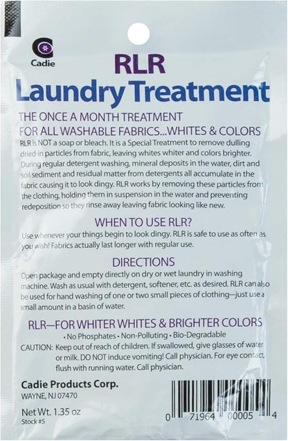 RLR Natural Laundry Detergent Powder – Whitens, Brightens, Refreshes Baby Cloth Diaper Detergent, Musty Towels, Workout Clothes - Non-toxic, Fragrance-Free For Sensitive Skin (Pack of 12)