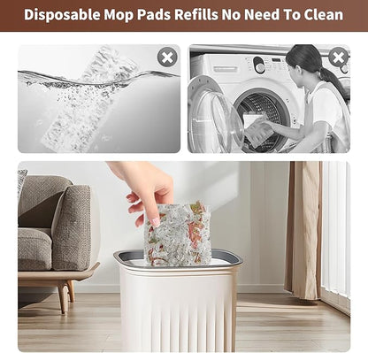 18 Pack Disposable Power Mop Pads Refills for Swiffer Powermop Multi-Surface Mop, Wood Mopping Pad Refills for Floor Cleaning, Wood Floor Pads
