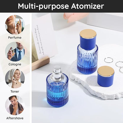 Segbeauty 1Oz Travel Cologne Sprayer,Perfume Spray Bottle Refillable,4 Pcs 30ml Empty Perfume Bottle for Women,Large Cosmetic Perfume Atomizer Refillable Perfume Bottle Atomizer Sprayer for Perfume