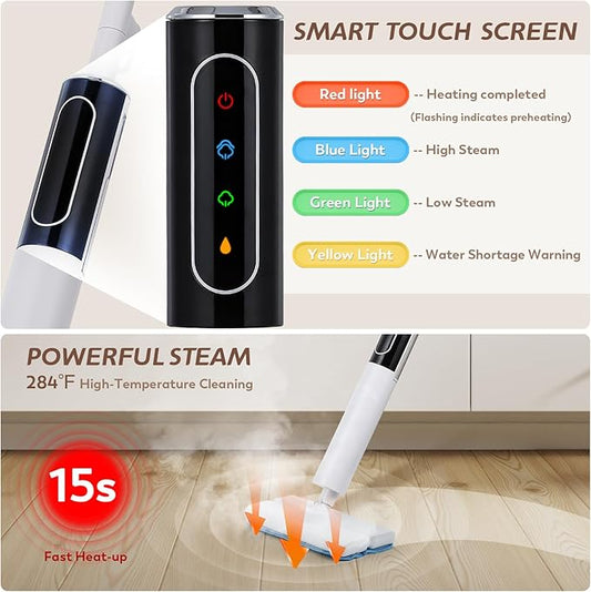Steam Mop for Floor Cleaning*1, Extra 3 Mop Pads